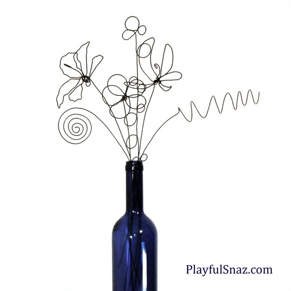 Handmade Wire Flowers Made to Order Made In Canada One of a kind Metal Bouquet - Picture 6 of 13